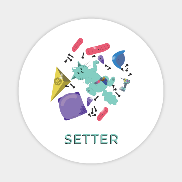 SetterKitten Magnet by Fer_ns